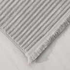 SHARED | Fernway Grey Ivory Striped Modern Machine Woven Living Room  photo 5