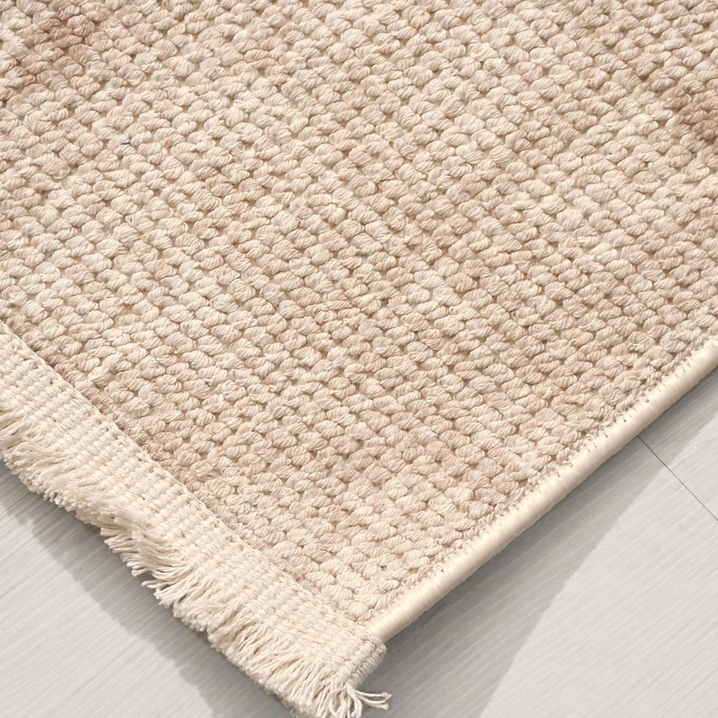 SHARED | Cellar Cream Beige Solid Textured Scandinavian Machine Woven photo 5