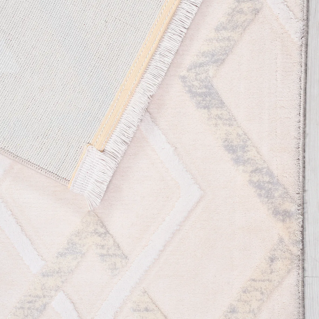 SHARED | Pinnacle Cream Lilac Geometric Modern Machine Woven Living R photo 5