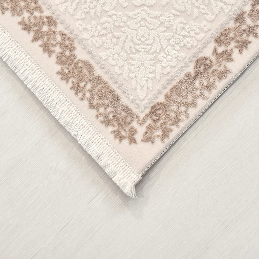 SHARED | Didyma Cream Beige Persian Style Traditional Medallion Machi photo 5