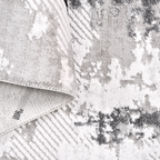 SHARED | Corrie Cream Grey Abstract Modern Machine Woven Living Room  photo 5