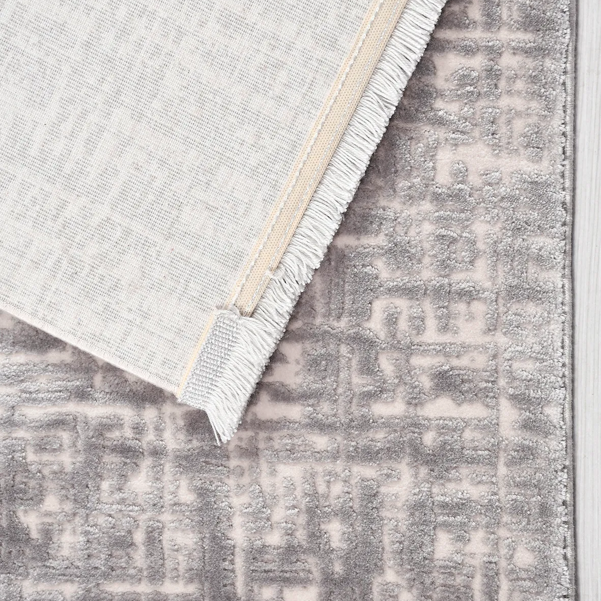 SHARED | Bosphorus Grey Ivory Abstract Modern Machine Woven Living Ro photo 5