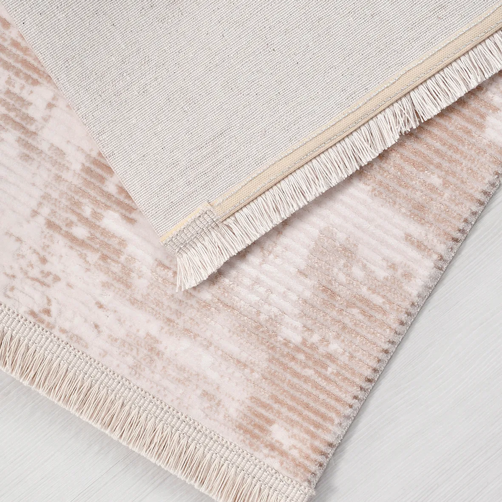 SHARED | Rimefrost Cream Blush Abstract Modern Machine Woven Living R photo 5