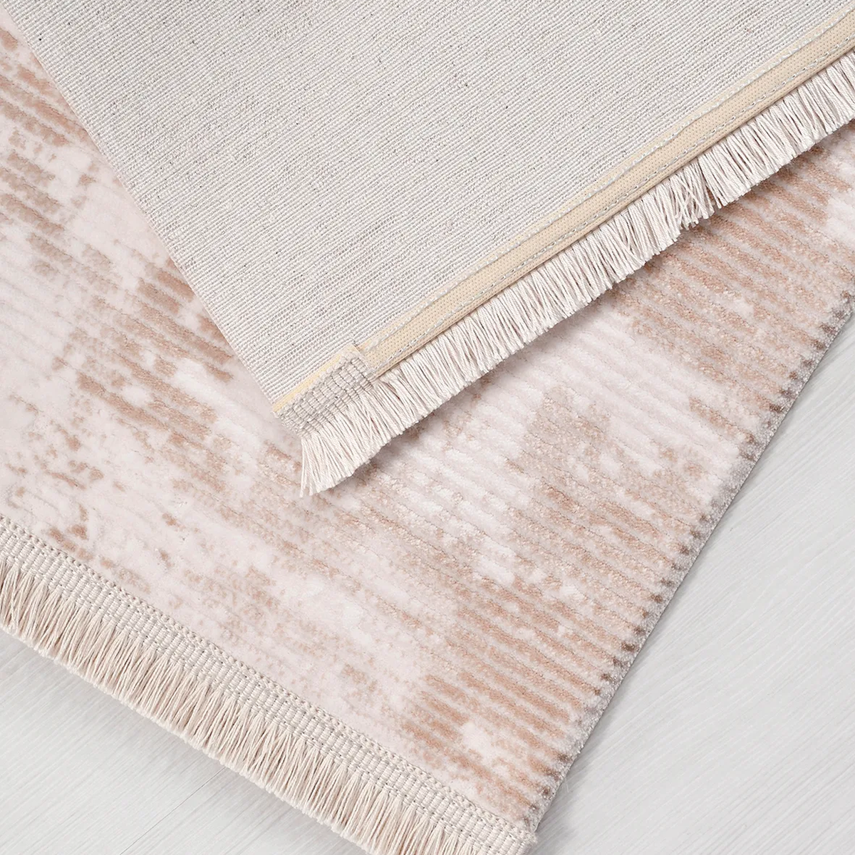 SHARED | Rimefrost Cream Blush Abstract Modern Machine Woven Living R photo 5