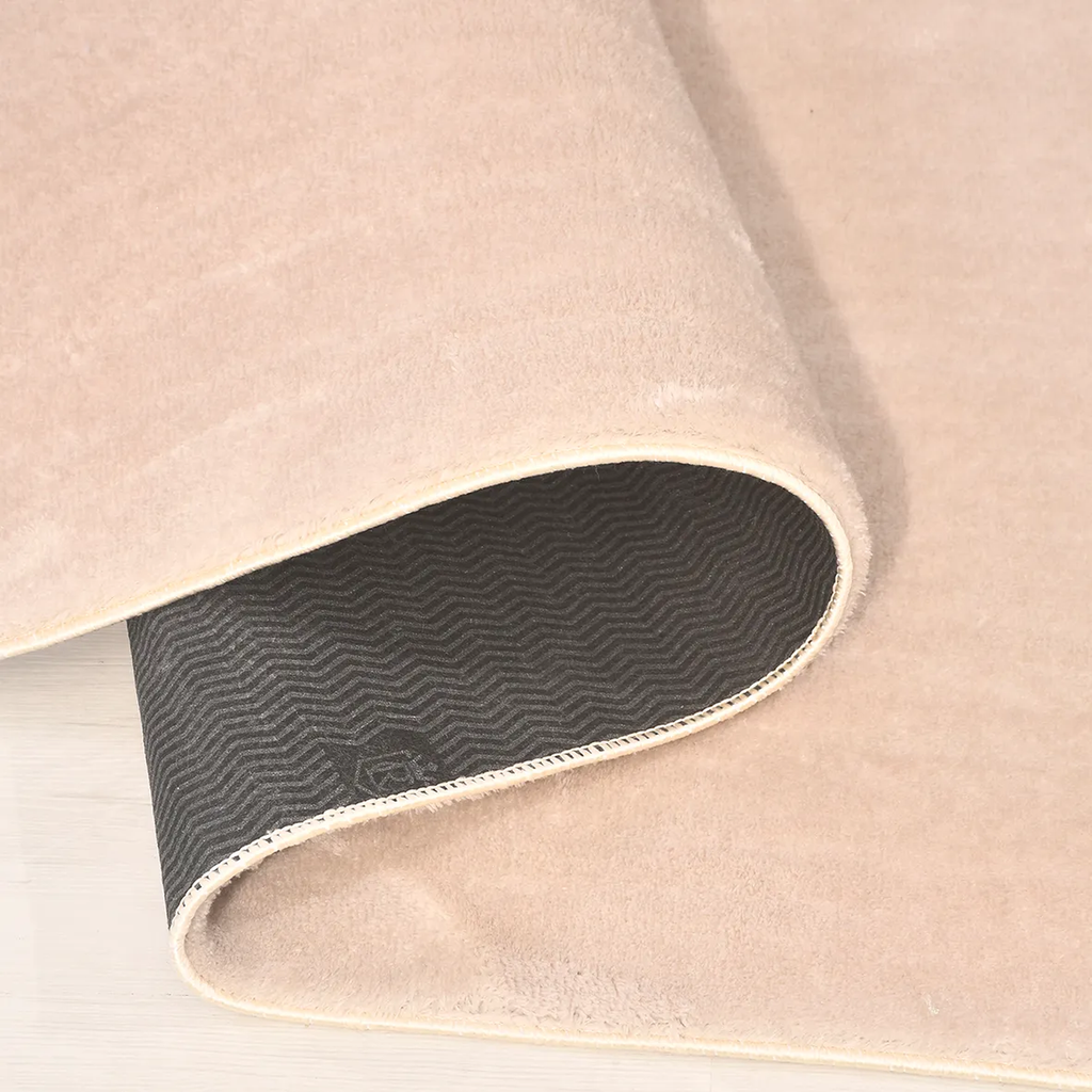 SHARED | Gallery Beige Solid Modern Machine Woven Plain Soft Living R photo 5
