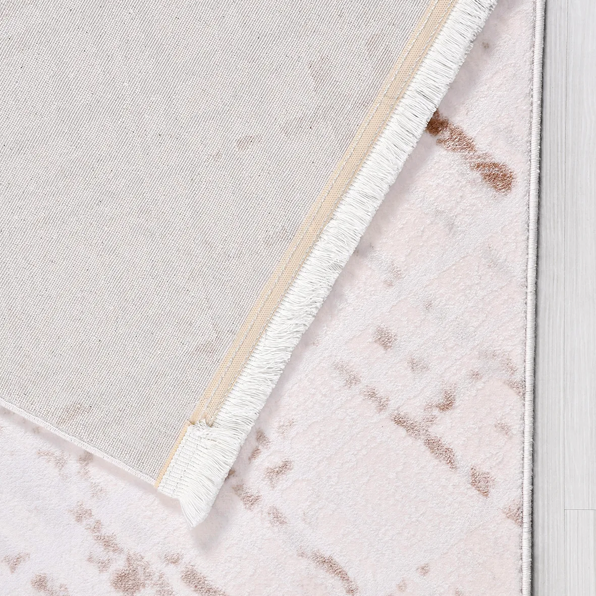 SHARED | Ortahisar Cream Copper Abstract Modern Machine Woven Living  photo 5