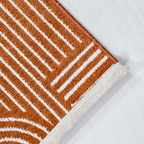 SHARED | Cowslip Terracotta Cream Geometric Mid-Century Modern Machin photo 5