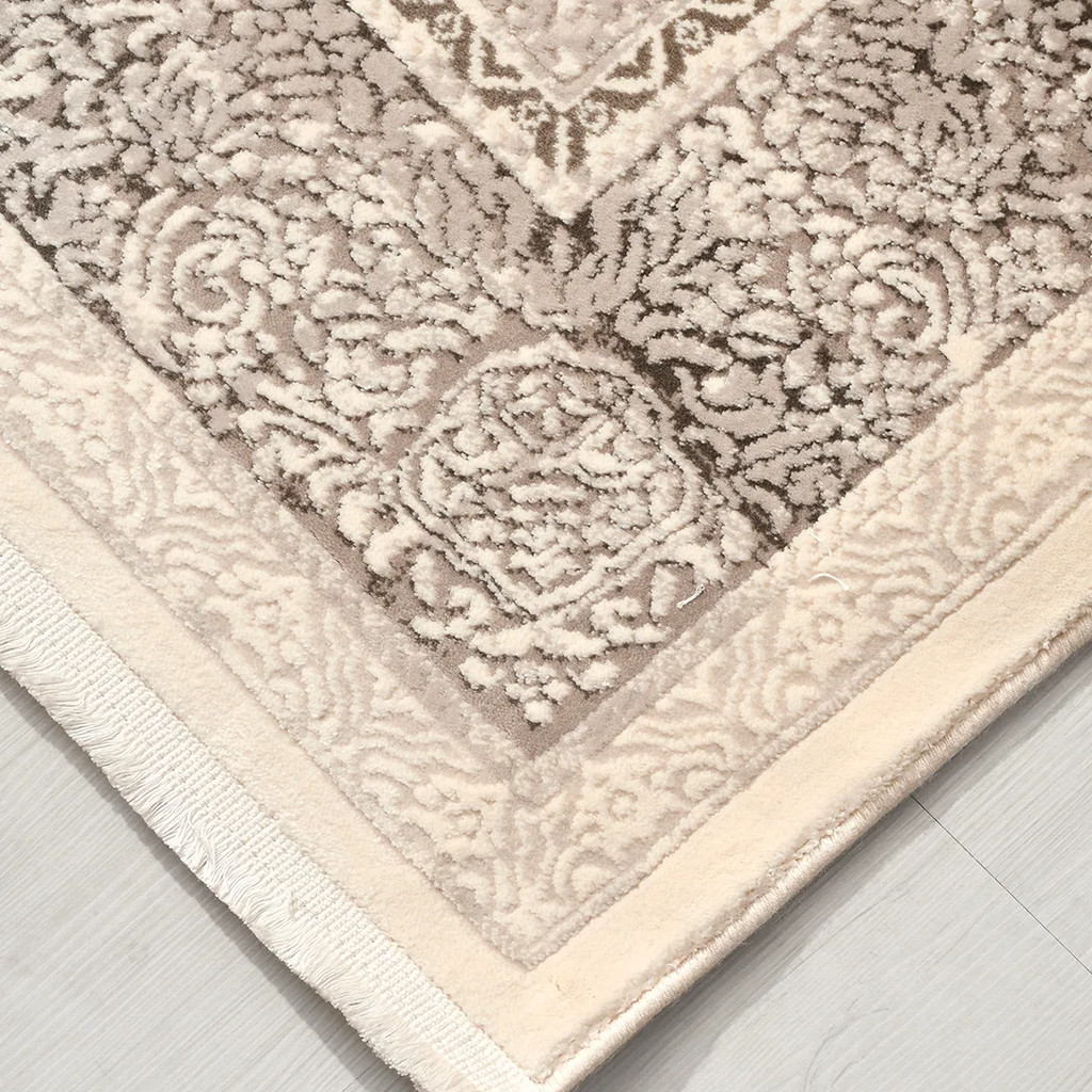 SHARED | Alcove Cream Taupe Traditional Damask Medallion Machine Wove photo 5
