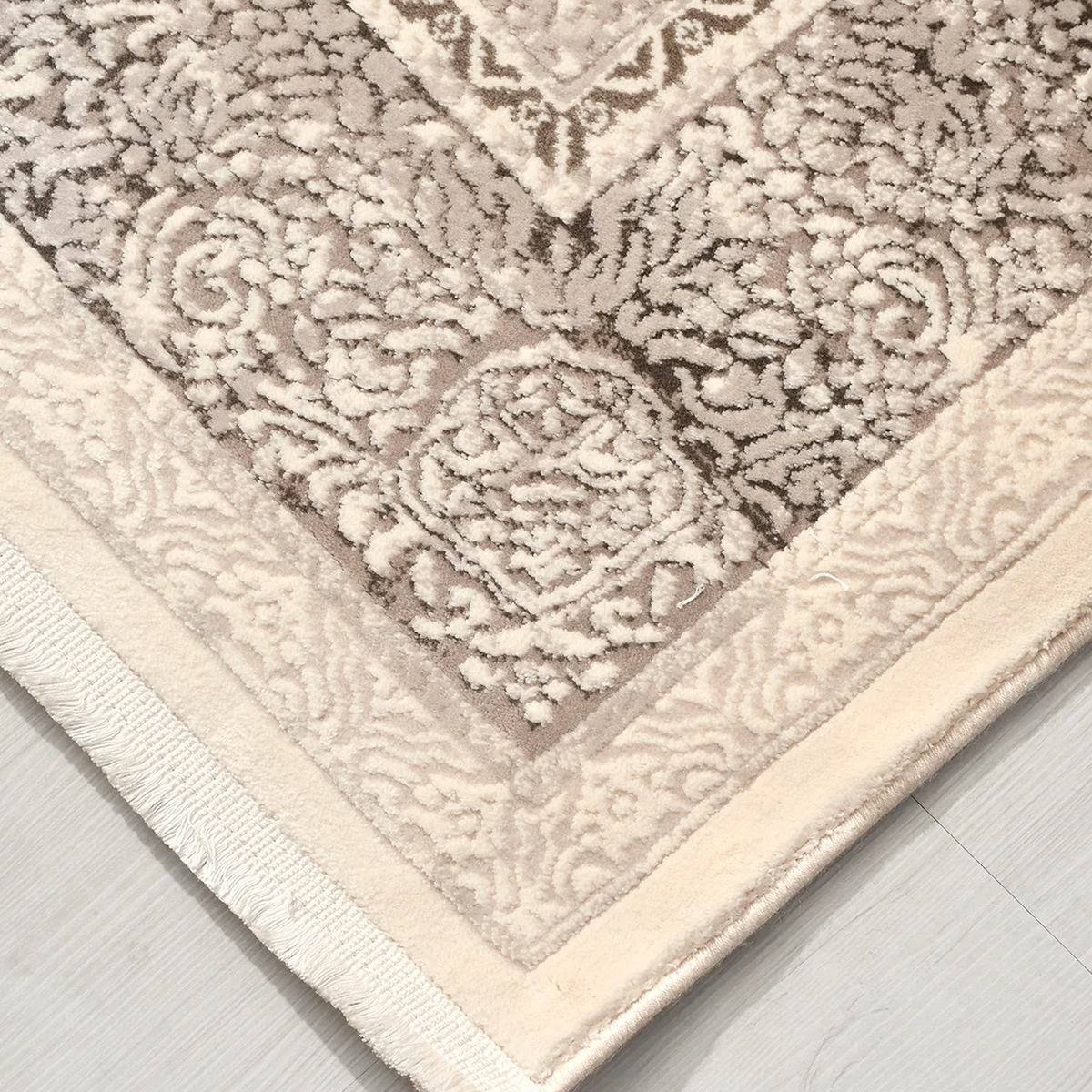SHARED | Alcove Cream Taupe Traditional Damask Medallion Machine Wove photo 5