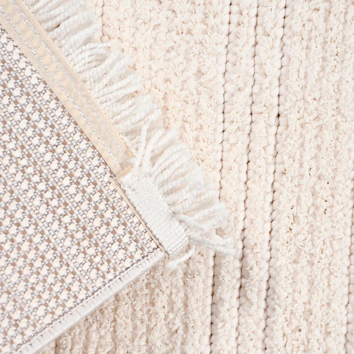 SHARED | Noontide Cream Ivory Solid Modern Machine Woven Living Room  photo 5