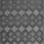 SHARED | Mezzanine Charcoal Grey Cream Chequered Modern Machine Woven photo 5