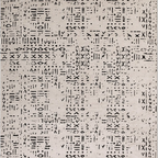 SHARED | Flare Cream Black Abstract Boho Machine Woven Living Room Be photo 6