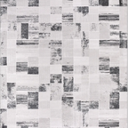 SHARED | Aurora Cream Grey Patchwork Modern Machine Woven Living Room photo 6