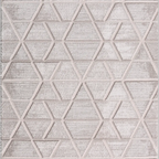SHARED | Topaz Cream Modern Geometric Diamond Lattice Machine Woven L photo 5