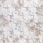 SHARED | Figtree Modern Abstract Machine Woven Cream Grey Rust Living photo 6