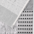 SHARED | Strand Grey White Black Patchwork Geometric Modern Machine W photo 6