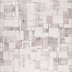 SHARED | Lodestone Cream Taupe Patchwork Modern Machine Woven Living  photo 6