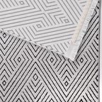 SHARED | Glen Modern Geometric Diamond Machine Woven Grey Charcoal Li photo 6