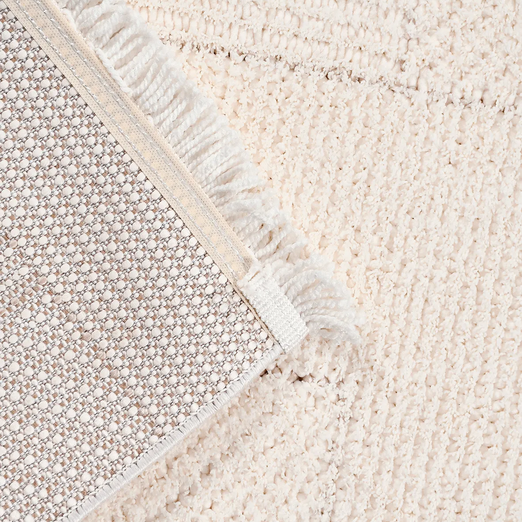 SHARED | Mistral Cream Geometric Modern Machine Woven Ivory Living Ro photo 5