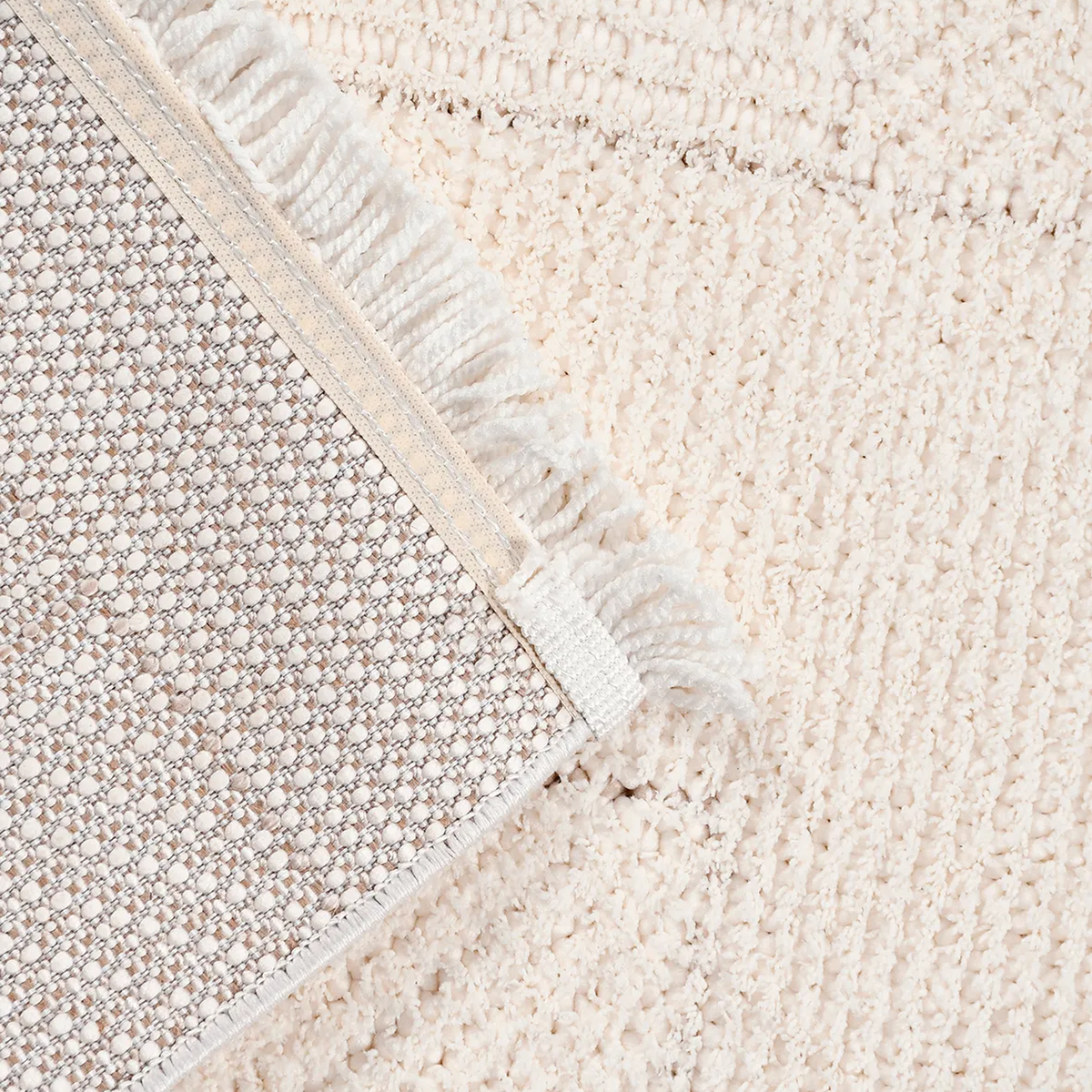 SHARED | Mistral Cream Geometric Modern Machine Woven Ivory Living Ro photo 5