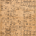 SHARED | Ivywood Camel Black Abstract Boho Tribal Style Machine Woven photo 6