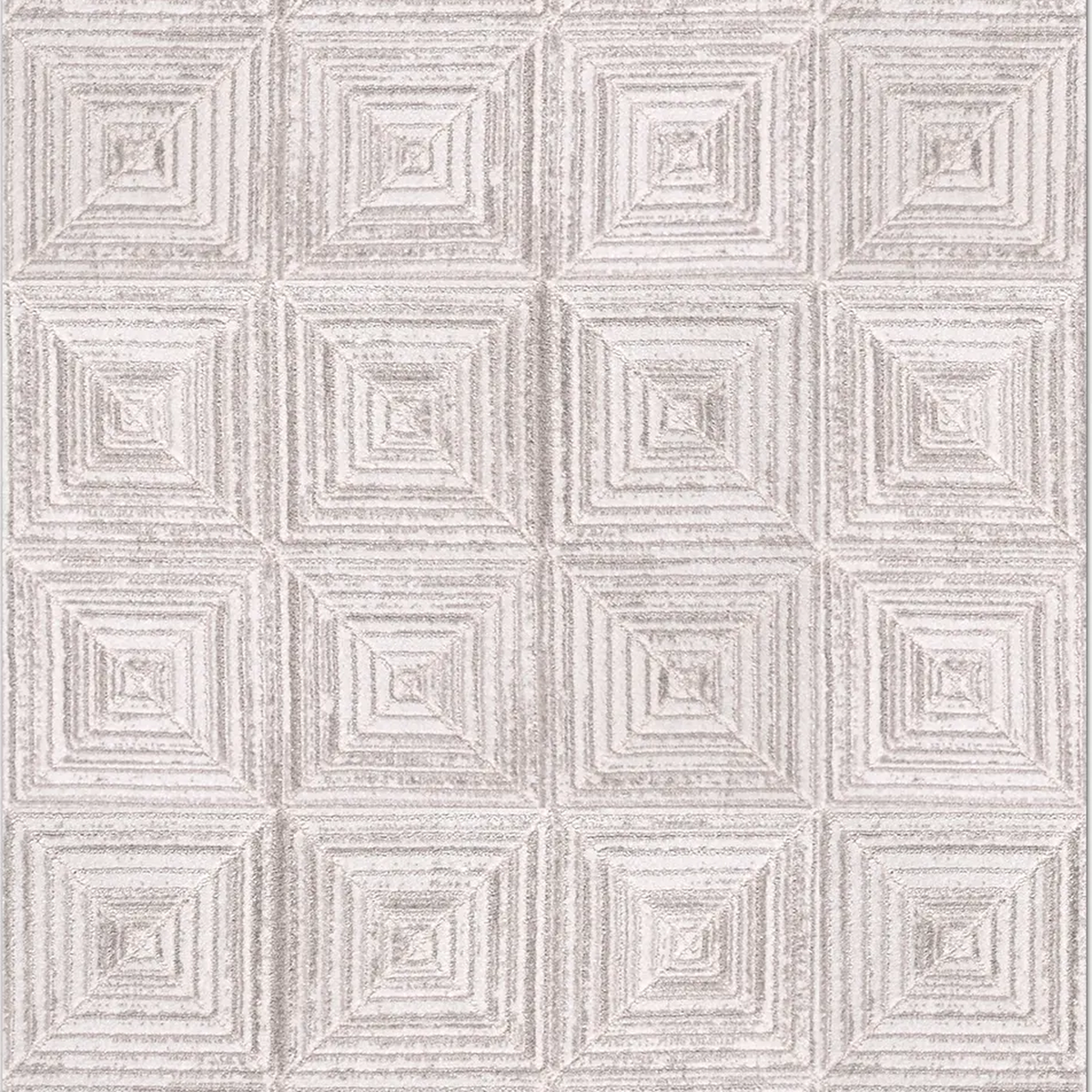 SHARED | Zircon Cream Mid-Century Modern Geometric Machine Woven Livi photo 5