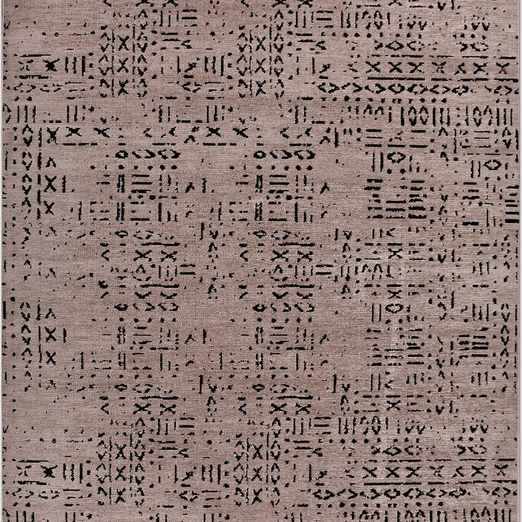 SHARED | Glimmer Dusty Rose Abstract Modern Machine Woven Living Room photo 6