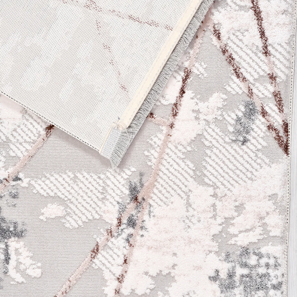 SHARED | Butte Cream Grey Abstract Modern Machine Woven Blush Rust Li photo 6