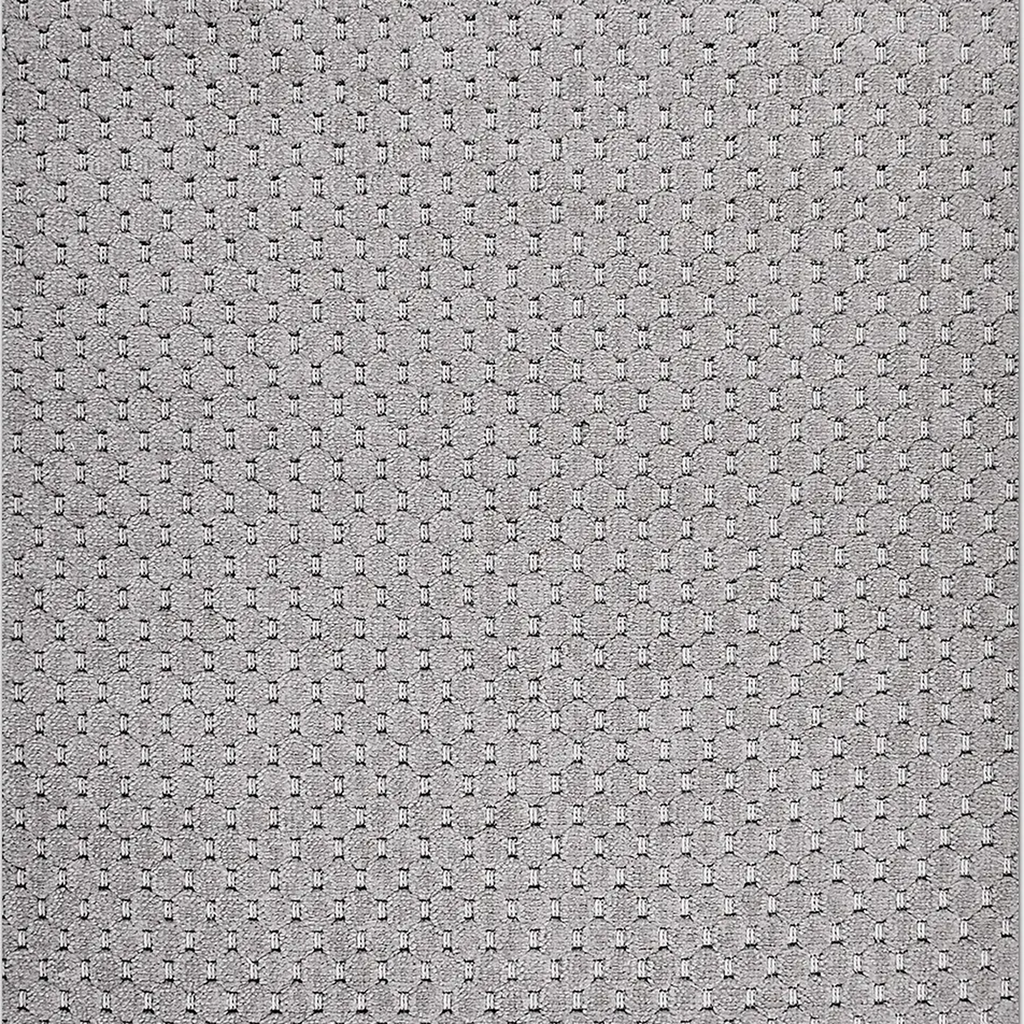 SHARED | Borage Grey Ivory Modern Geometric Machine Woven Living Room photo 6