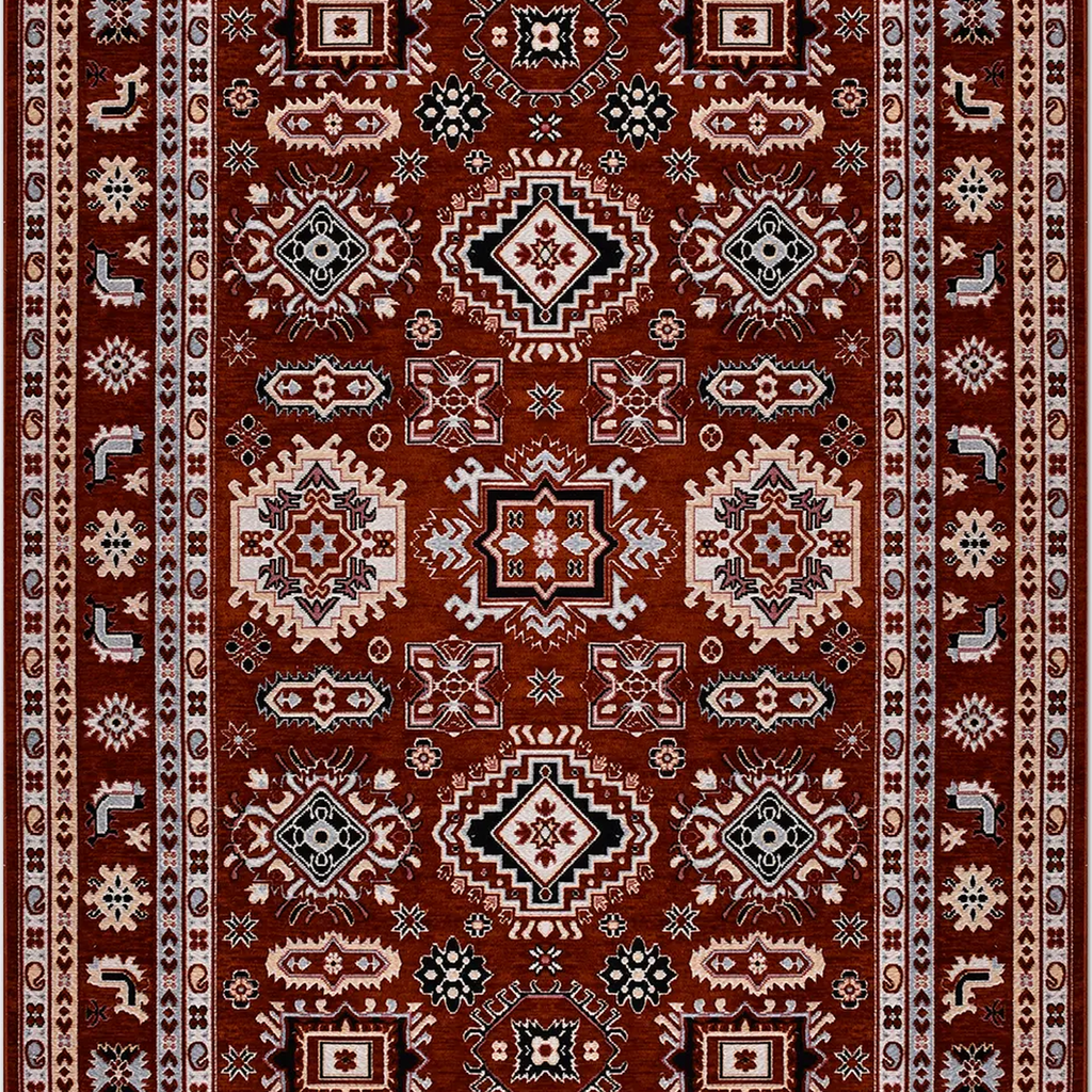 SHARED | Firelight Rust Red Persian Style Traditional Machine Woven L photo 6