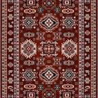 SHARED | Firelight Rust Red Persian Style Traditional Machine Woven L photo 6