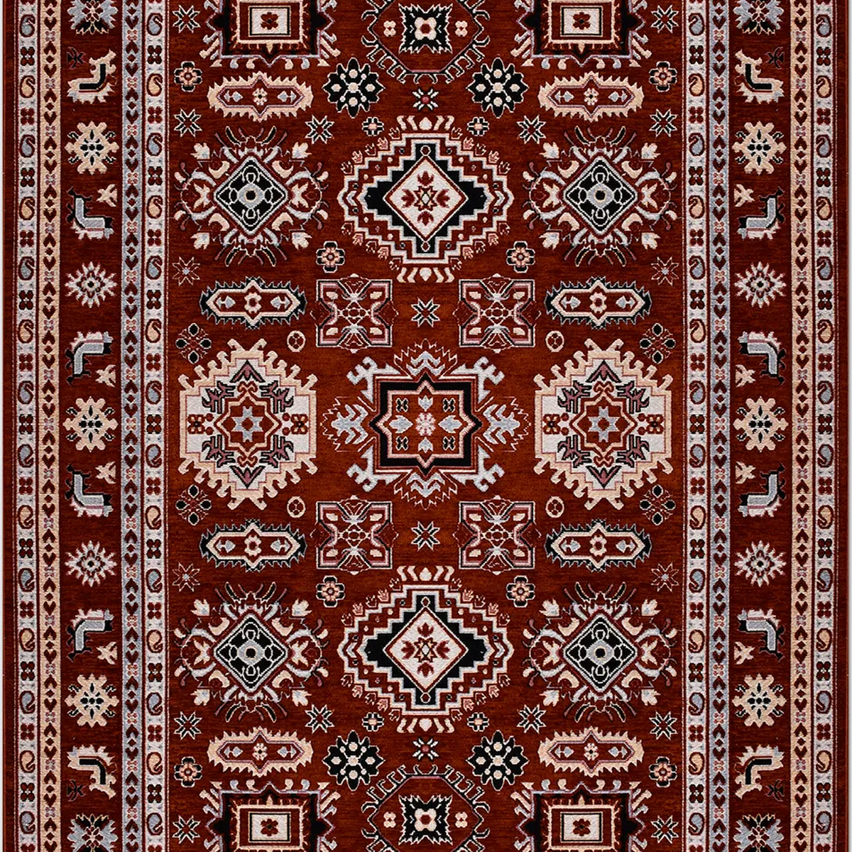 SHARED | Firelight Rust Red Persian Style Traditional Machine Woven L photo 6