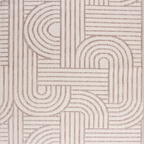 SHARED | Moonstone Cream Beige Abstract Carved Look Modern Machine Wo photo 6