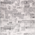 SHARED | Conservatory Grey Ivory Abstract Modern Machine Woven Living photo 6