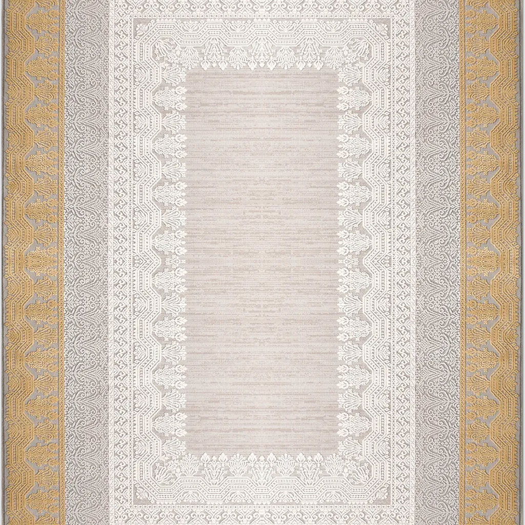 SHARED | Cesme Beige Gold Persian Style Traditional Machine Woven Liv photo 6