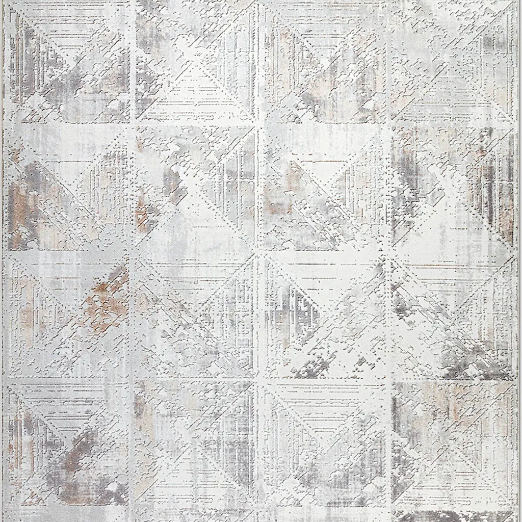 SHARED | Filbert Cream Grey Abstract Modern Machine Woven Living Room photo 6