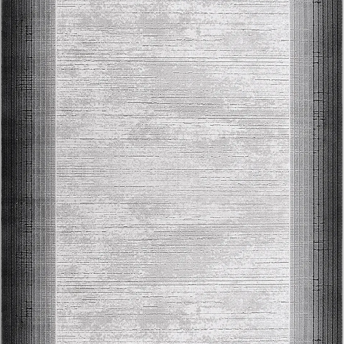 SHARED | Wold Grey Abstract Modern Machine Woven Bordered Living Room photo 6