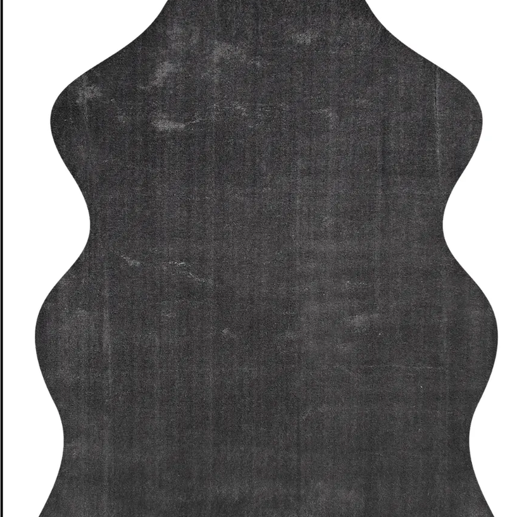 SHARED | Steeple Charcoal Grey Solid Modern Shaggy Machine Woven Livi photo 5