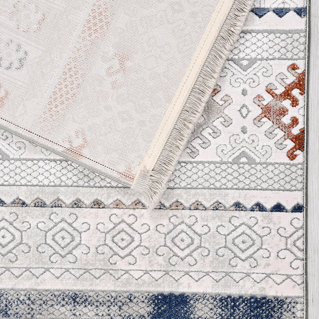 SHARED | Gorse Boho Geometric Tribal Bands Cream Rust Navy Grey Machi photo 6