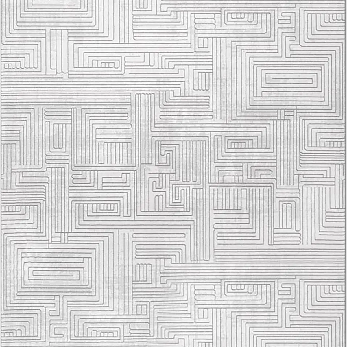 SHARED | Camellia Ivory Geometric Modern Machine Woven High-Low Livin photo 6