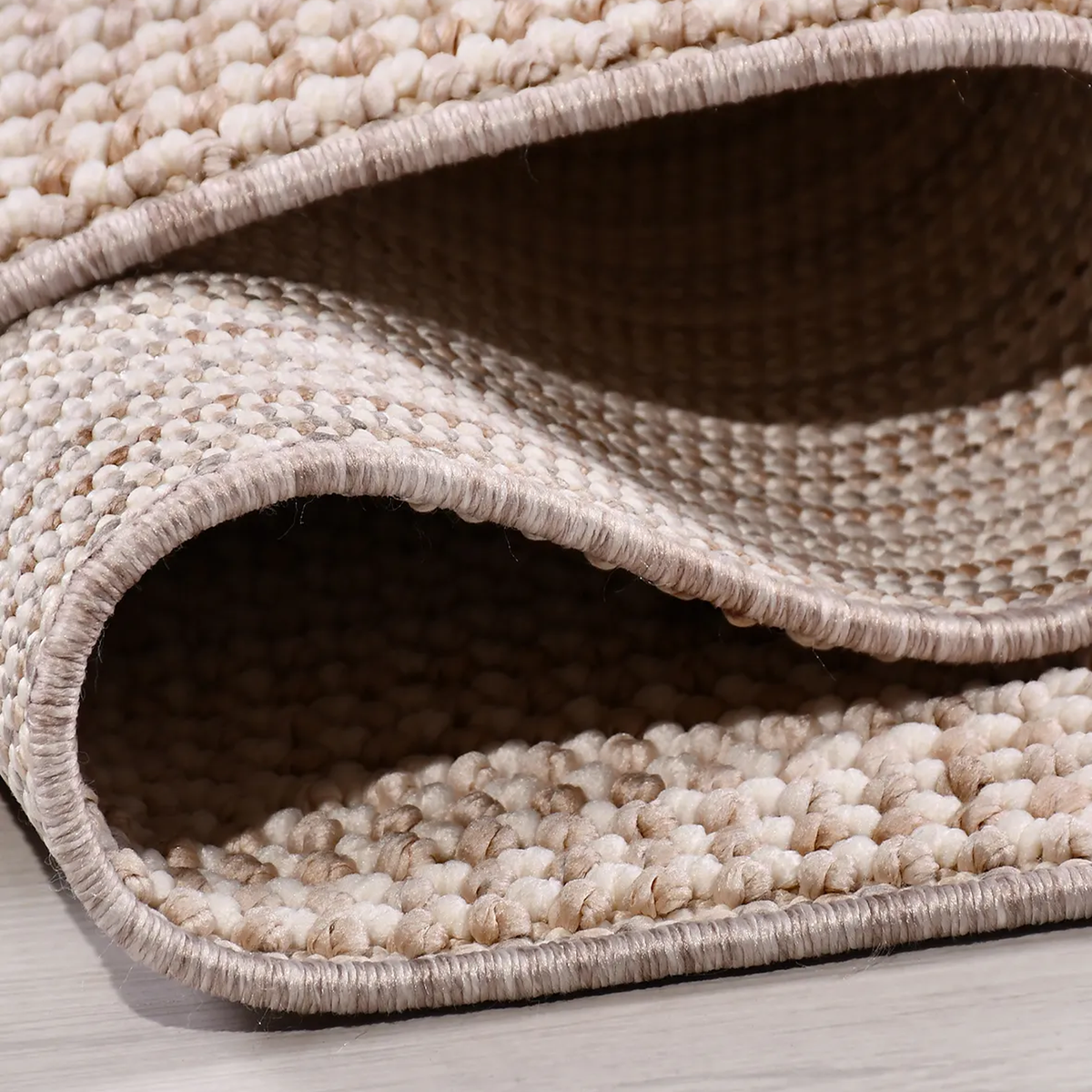 SHARED | Promenade Blush Beige Solid Textured Modern Machine Woven Li photo 5