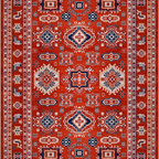SHARED | Drizzle Red Navy Cream Persian Style Traditional Machine Wov photo 6