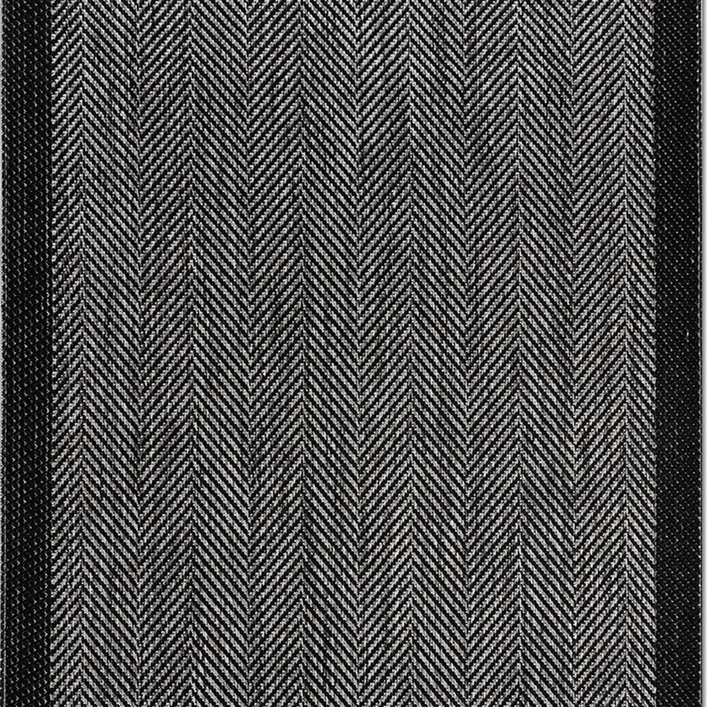 SHARED | Tamarisk Black Grey Geometric Herringbone Modern Machine Wov photo 5