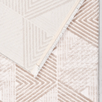 SHARED | Chasm Cream Beige Geometric Triangle Modern Machine Woven Li photo 6