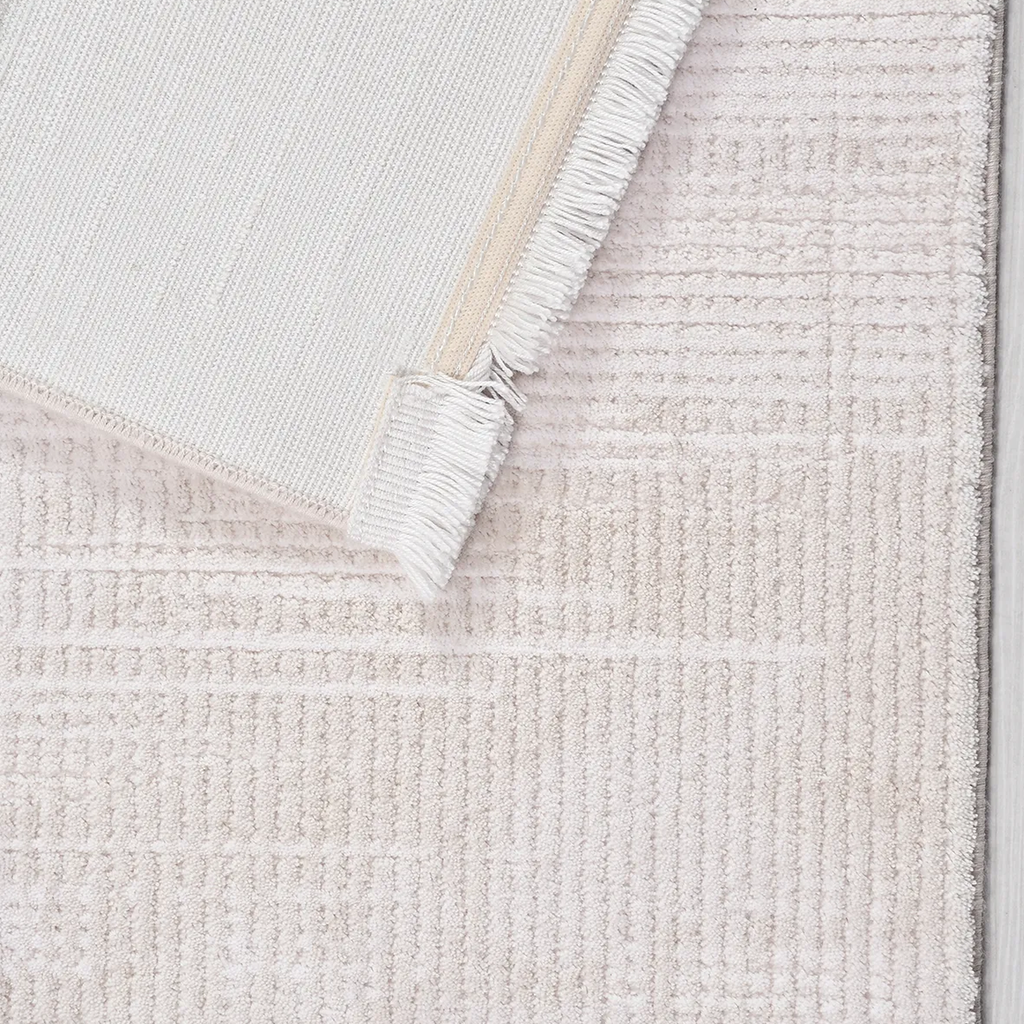 SHARED | Ravine Cream Abstract Modern Machine Woven Living Room Bedro photo 6