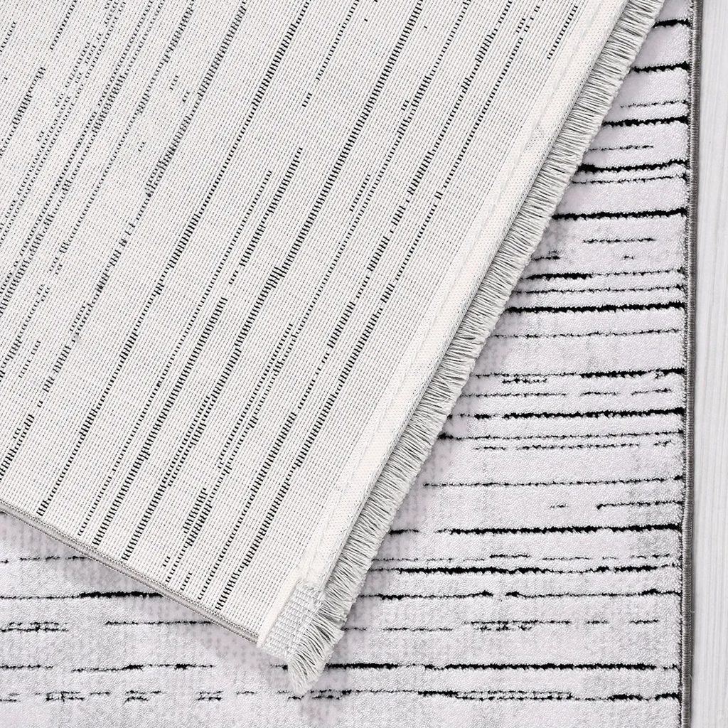SHARED | Spur Cream Grey Abstract Modern Machine Woven Living Room Be photo 6