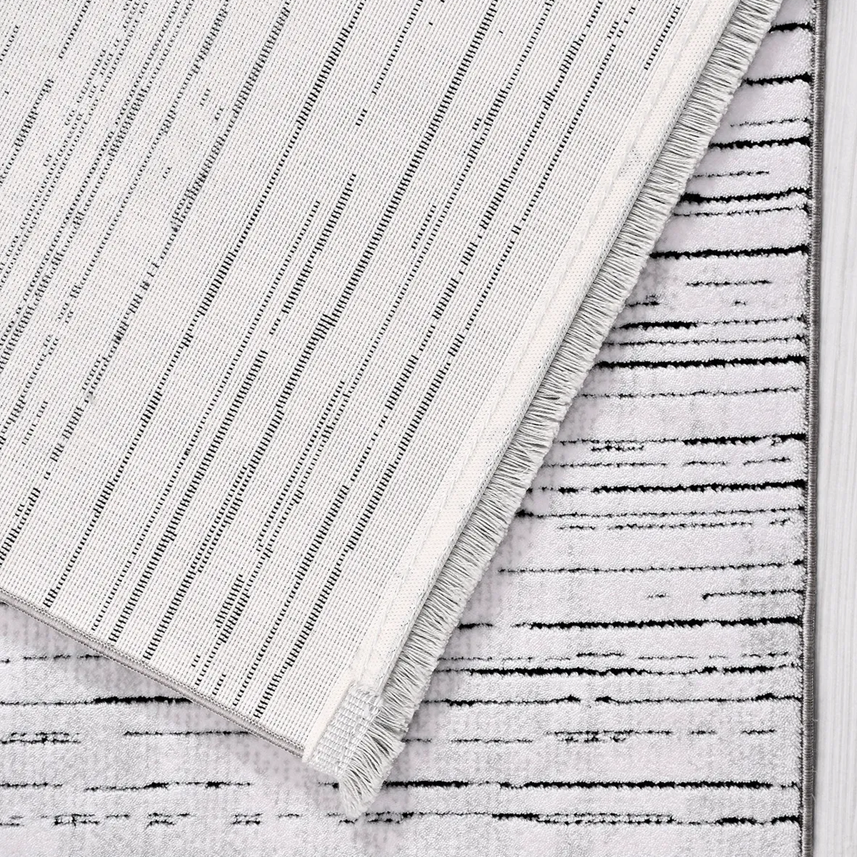 SHARED | Spur Cream Grey Abstract Modern Machine Woven Living Room Be photo 6
