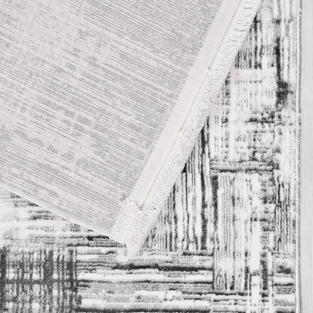 SHARED | Rowanberry Cream Black Abstract Modern Machine Woven Living  photo 6