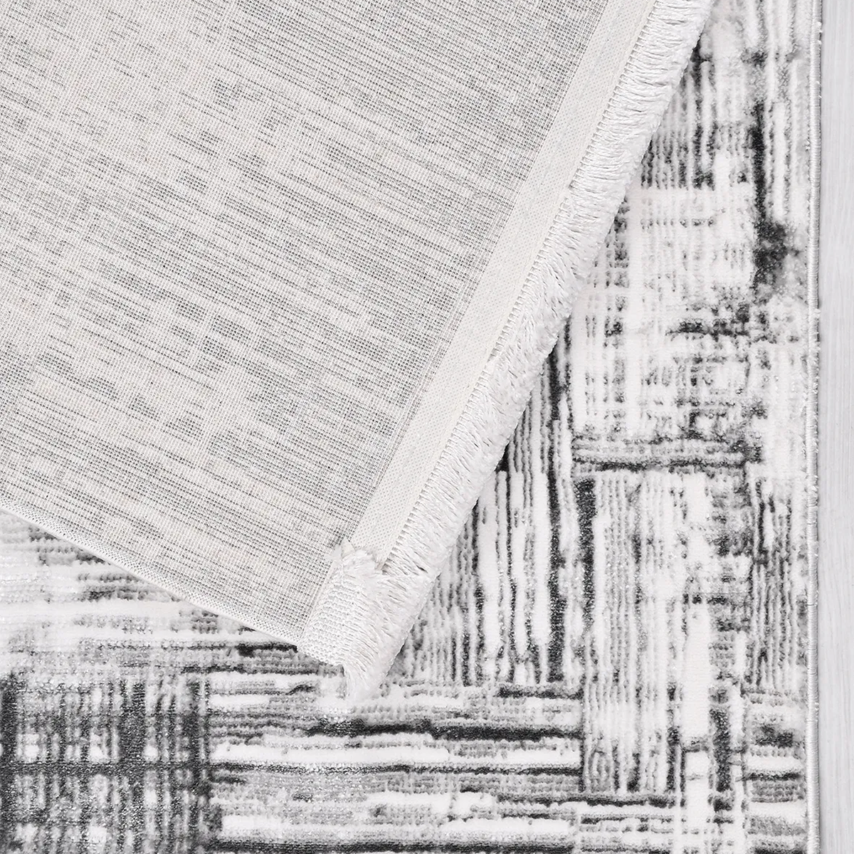 SHARED | Rowanberry Cream Black Abstract Modern Machine Woven Living  photo 6
