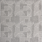 SHARED | Headland Grey Cream Modern Geometric Machine Woven Living Ro photo 6